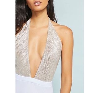 Anthropologie Allihop Metallic One Piece